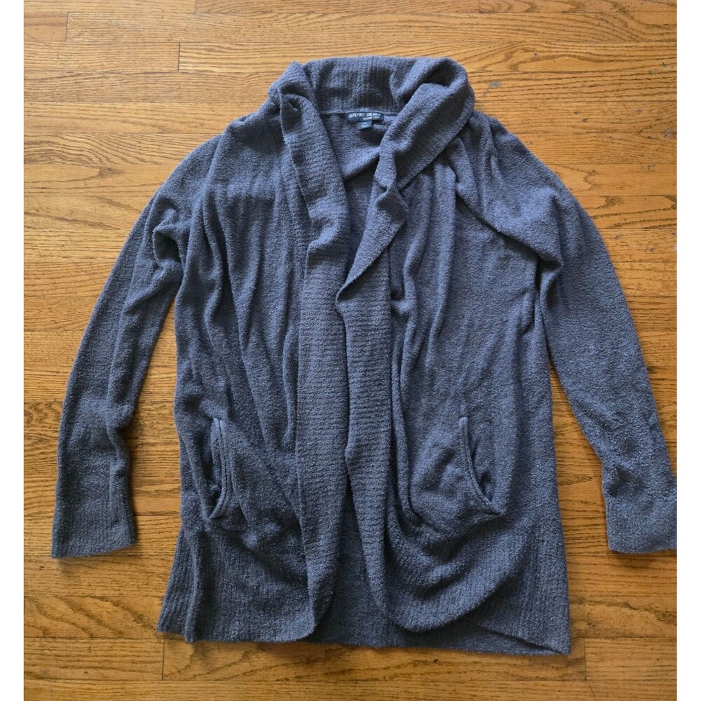 Barefoot Dreams Cozy Chic Grey Long Sleeve Open Front Cardigan Size L/XL